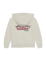 Little Girl's & Logo Zip-Up Hoodie