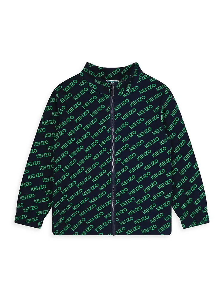 Little Boy's & Logo Print Zip-Up Track Jacket