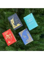 The Classics 4-Piece Leather Mini Book Ornaments Set