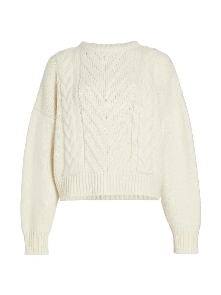 Oversized Cashmere Cable-Knit Sweater