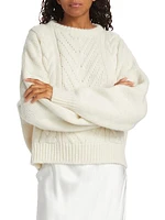 Oversized Cashmere Cable-Knit Sweater