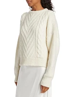 Oversized Cashmere Cable-Knit Sweater