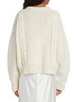 Oversized Cashmere Cable-Knit Sweater