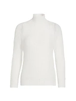 Wooly Pleats Long-Sleeve Blouse