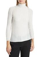 Wooly Pleats Long-Sleeve Blouse