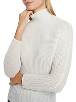 Wooly Pleats Long-Sleeve Blouse