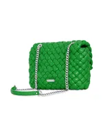 Edie Woven Leather Shoulder Bag