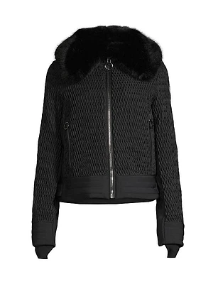 Aida Faux Fur-Trimmed Jacket