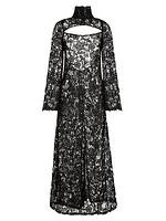 Prelude: Aama Tales Sheer Lace Maxi Dress