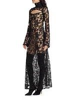 Prelude: Aama Tales Sheer Lace Maxi Dress