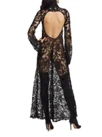 Prelude: Aama Tales Sheer Lace Maxi Dress