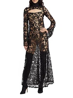 Prelude: Aama Tales Sheer Lace Maxi Dress