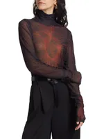 Prelude: Aama Tales Mesh Turtleneck Top