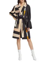 Prelude: Aama Tales Maze Belted Cotton Trench Coat