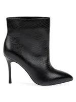 Mariette Embossed Leather Booties