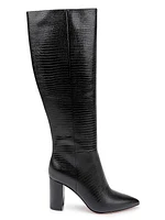 Christiane II Lizard Embossed Leather Boots