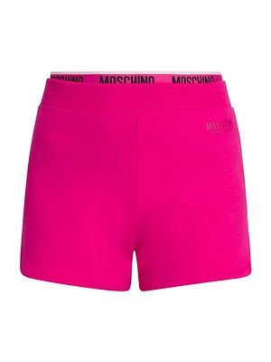 Stretch-Cotton Logo Shorts