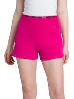 Stretch-Cotton Logo Shorts