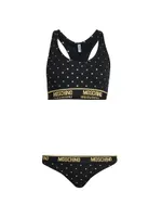 Logo Tape Bra & Briefs Set