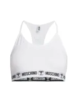 Stretch-Cotton Racerback Crop Top