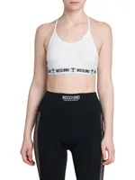 Stretch-Cotton Racerback Crop Top