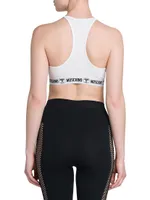 Stretch-Cotton Racerback Crop Top