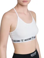 Stretch-Cotton Racerback Crop Top