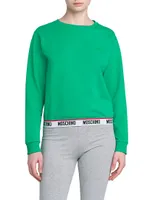 Stretch-Cotton Crewneck Sweatshirt