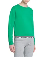 Stretch-Cotton Crewneck Sweatshirt