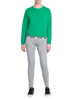 Stretch-Cotton Crewneck Sweatshirt