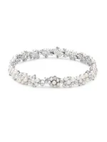 Lagrange 18K White Gold, Akoya Pearl & 1.20 TCW Diamond Bracelet