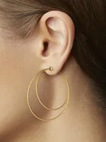 Unity 18K Yellow Gold & 0.10 TCW Diamond Hoop Earrings