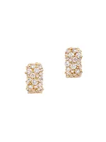 Confetti Snap 18K Yellow Gold & 2.0 TCW Diamond Hoop Earrings
