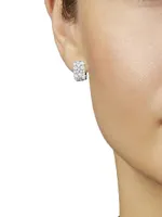 Confetti Small 18K White Gold & 0.93 TCW DIamond Hoop Earrings
