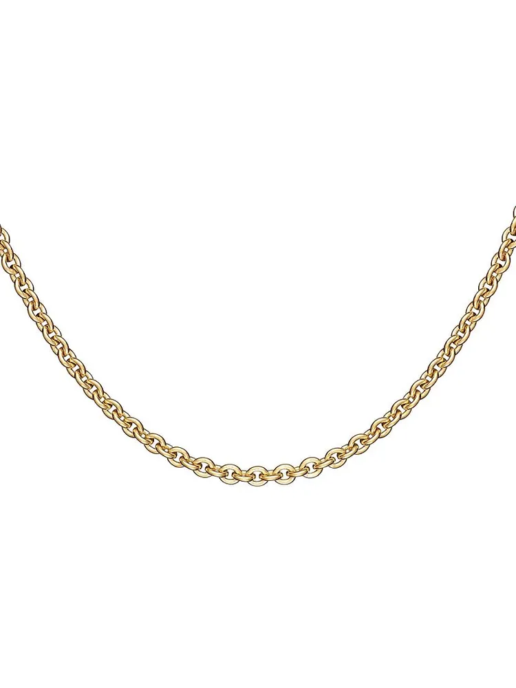 18K Yellow Gold Chain Necklace, 32''
