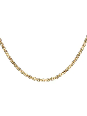 18K Yellow Gold Chain Necklace, 32''