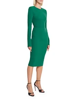 Wool-Blend Body-Con Dress