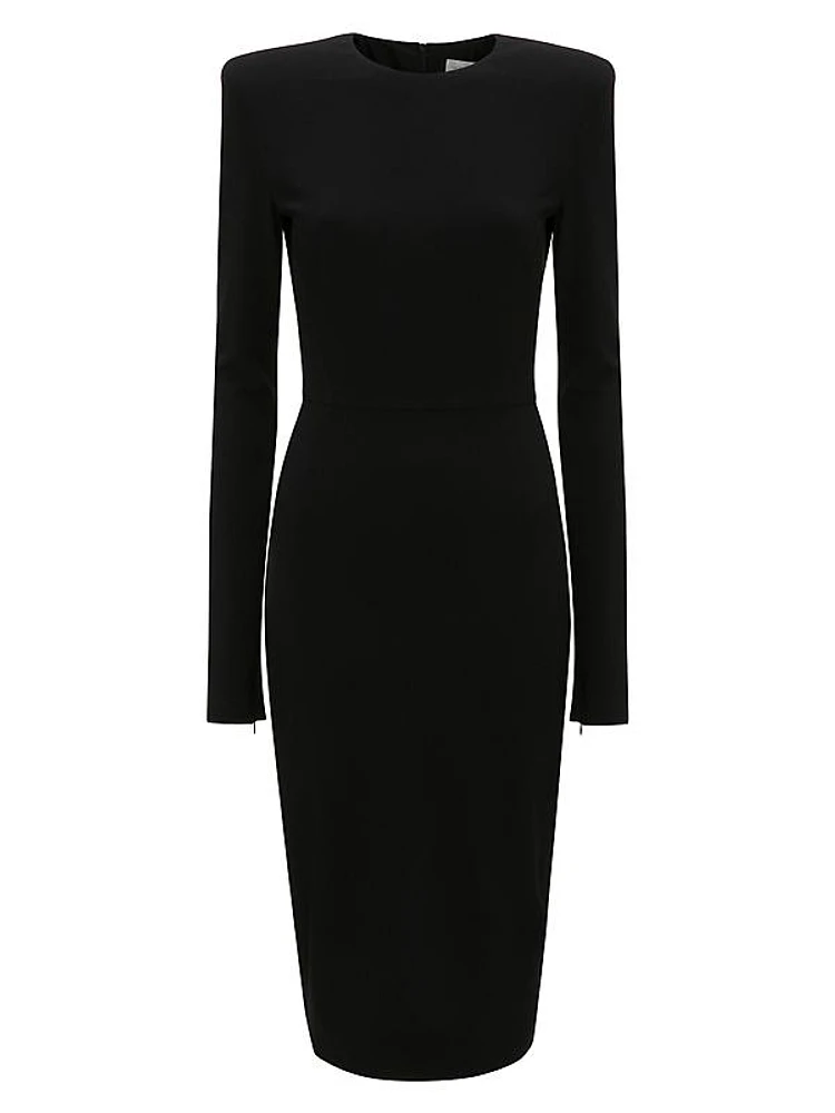 Wool-Blend Body-Con Dress