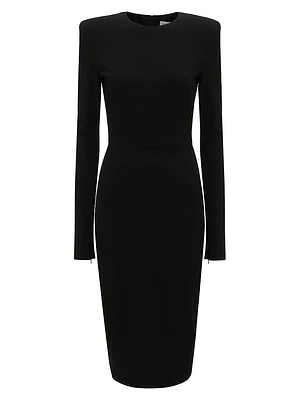 Wool-Blend Body-Con Dress