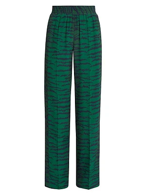 Printed Elasticized Trousers