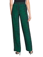 Printed Elasticized Trousers