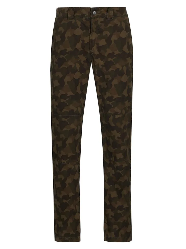 Reinforced-Knee Camouflage Work Pants