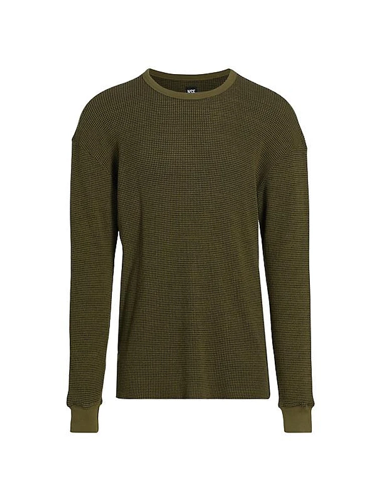 Cotton-Blend Slim-Fit Thermal Shirt