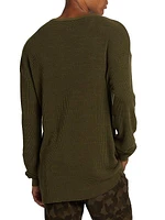 Cotton-Blend Slim-Fit Thermal Shirt