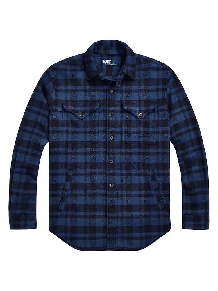 Checked Wool-Blend Shirt