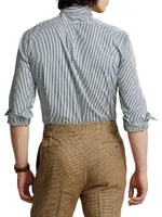 Pinstriped Poplin Button-Down Shirt