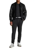 Wool-Blend Varsity Bomber Jacket