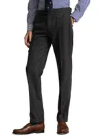 Wool Crease-Front Pants