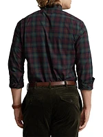 Plaid Button-Front Shirt