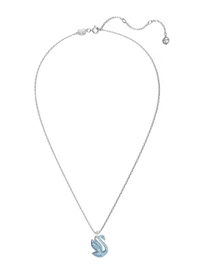 Swarovski Iconic Rhodium-Plated & Crystal Swan Pendant Necklace